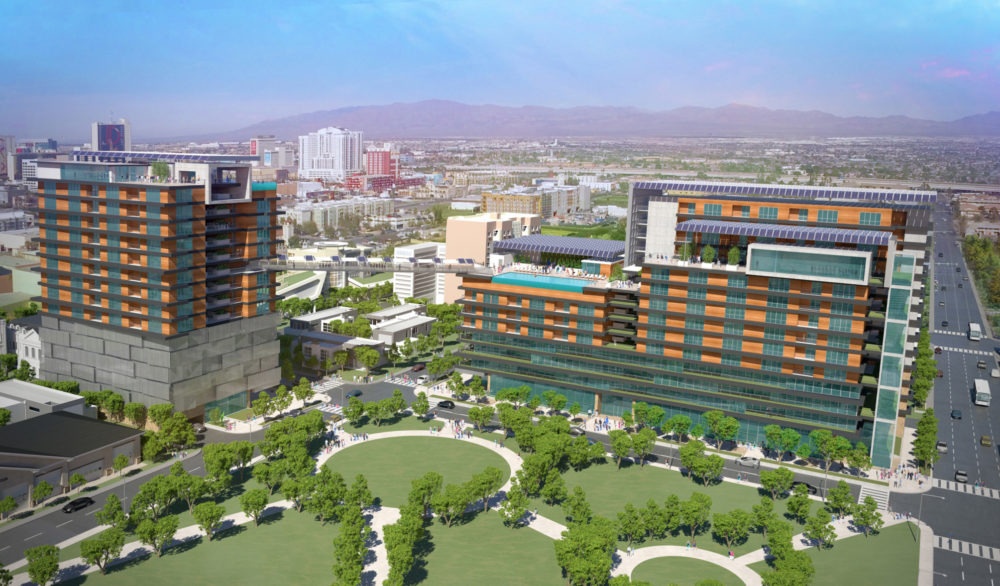 A design rendering of the proposed Downtown 57 project in Las Vegas, designed by LGA Architecture.