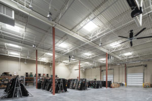 The warehouse area of the Clark County Public Works multi-use facility in Southwest Las Vegas, designed by LGA Architecture.